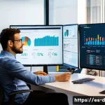 데이터과학 분야별 연봉 차이 - A modern office scene in a bustling Madrid tech startup, featuring a diverse team of data profession...